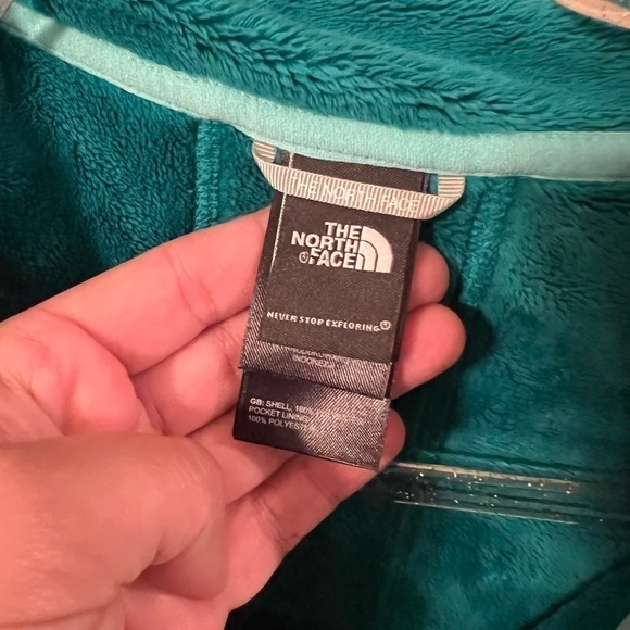 The North Face Women's Teal Mock Neck Full Zip Fleece Jacket - Picture 5 of 6